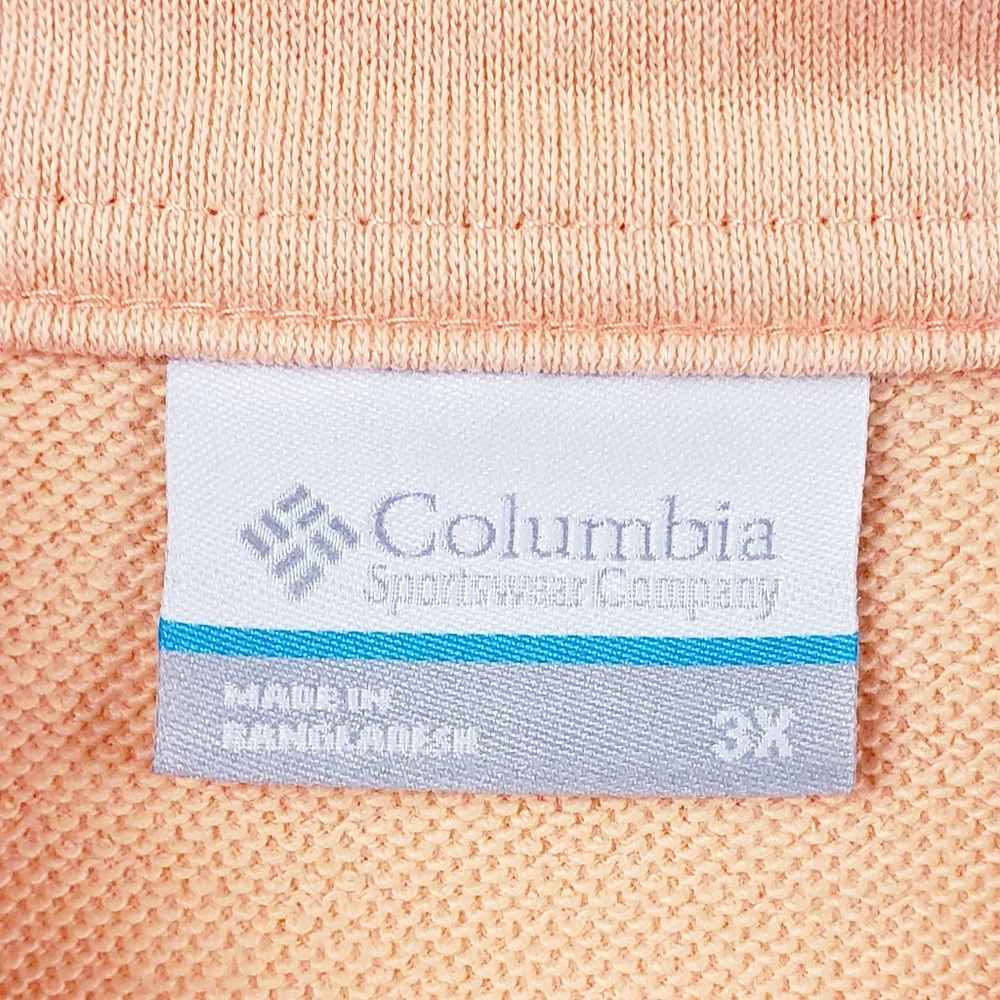Columbia Women's 3X Trek French Terry Half Zip Pullover Sweatshirt Orange‎ - Picture 8 of 10